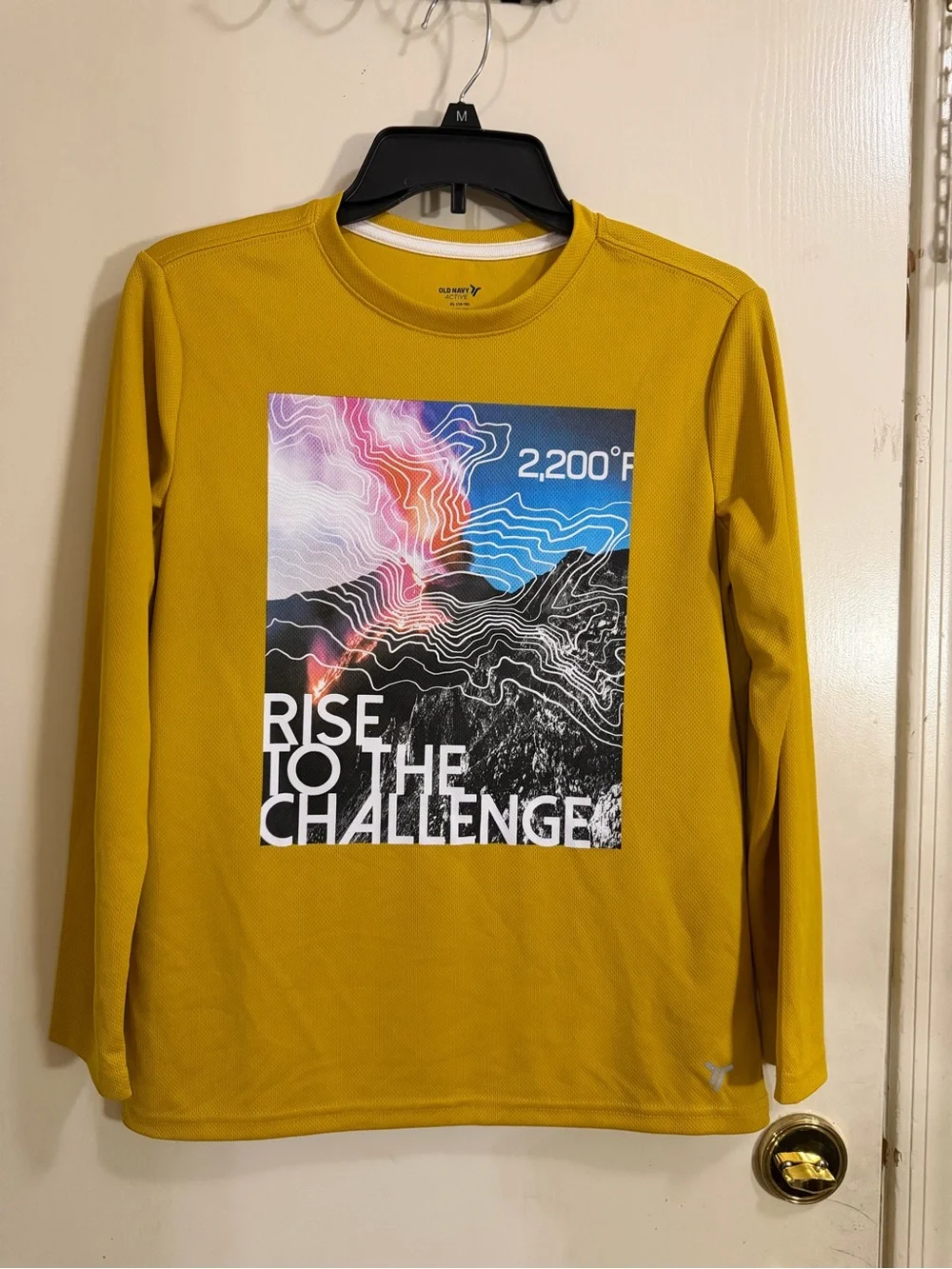 Old Navy Kidsn Long-Sleeve Graphic Performance Shirt - Mustard (254)